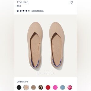 Rothy's Tan and Blue Flats Timeless Design
